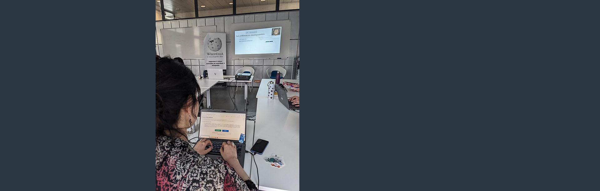 Photo de l'atelier #1lib1ref à l'ENS-PSL